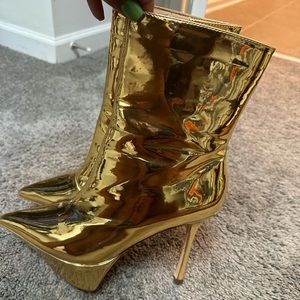 Gold boots